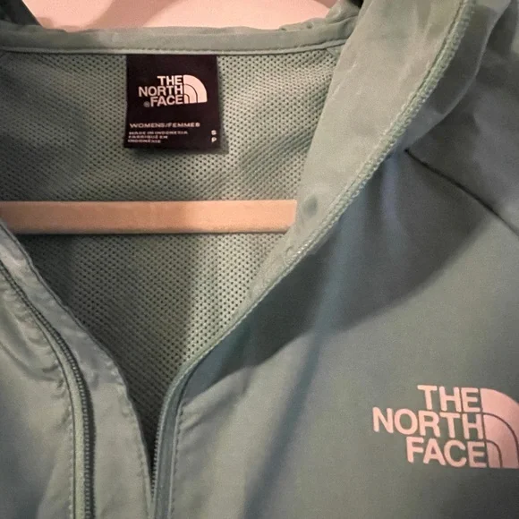 North Face Womens Flyweight Hoodie Jacket Windbreaker Wasabi Size S - Picture 7 of 10